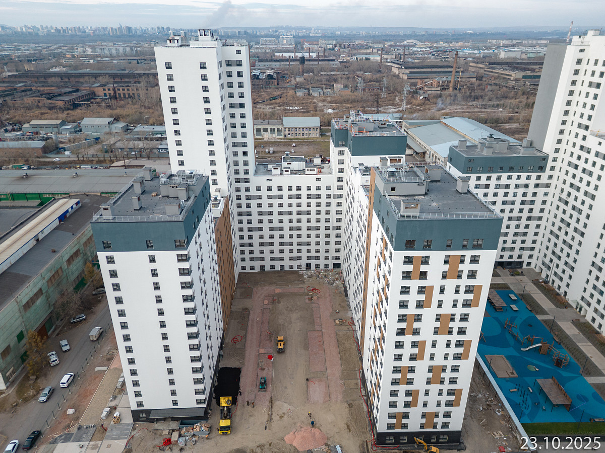 Ход строительства прогресс-кварталов «Перемены» — октябрь 2025