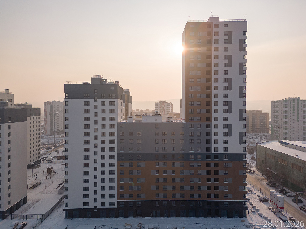 Ход строительства прогресс-кварталов «Перемены» — январь 2026