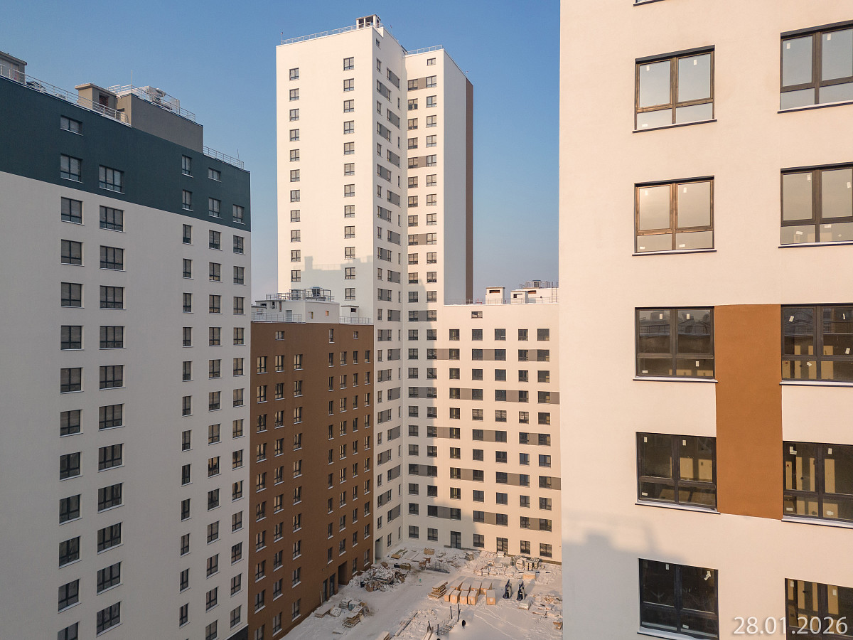 Ход строительства прогресс-кварталов «Перемены» — январь 2026